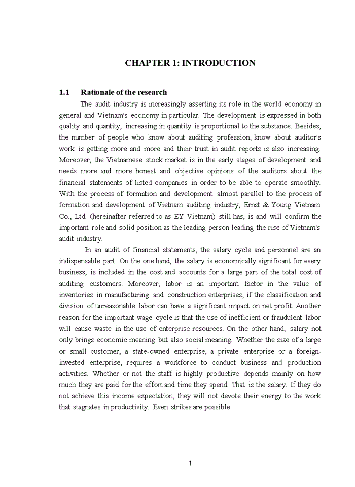 image for page The auditing process of payroll and personnel cycle in manufacturing companies implemented by Ernst and Young compan