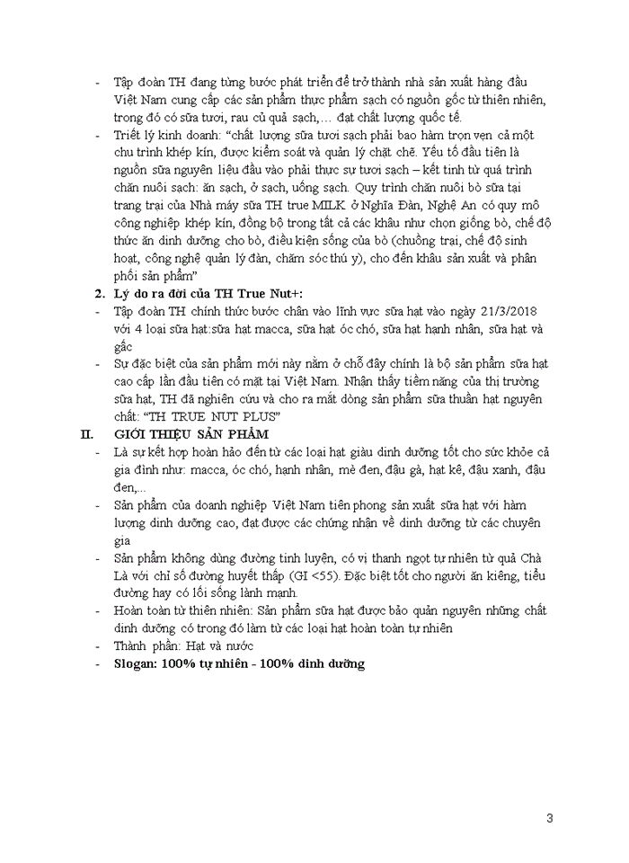 image for page Lập kế hoạch marketing cho sản phẩm mới sữa hạt th true nut+ của ctcp sữa th true milk