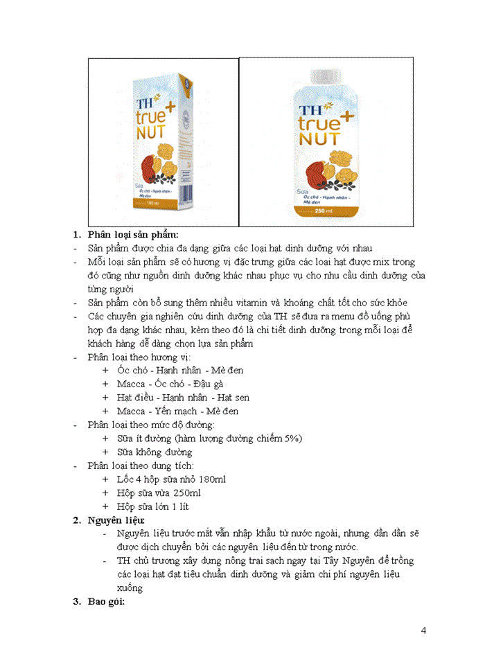 image for page Lập kế hoạch marketing cho sản phẩm mới sữa hạt th true nut+ của ctcp sữa th true milk