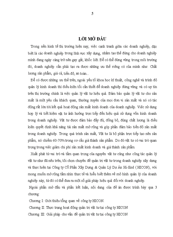 image for page Giải pháp cho vấn đề quản trị vật tư tại công ty HICON