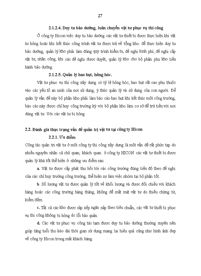 image for page Giải pháp cho vấn đề quản trị vật tư tại công ty HICON