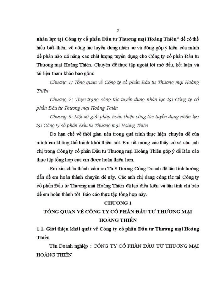 image for page Hoàn thiện công tác tuyển dụng nhân lực tại Công ty cổ phần Đầu tư Thương mại Hoàng Thiên
