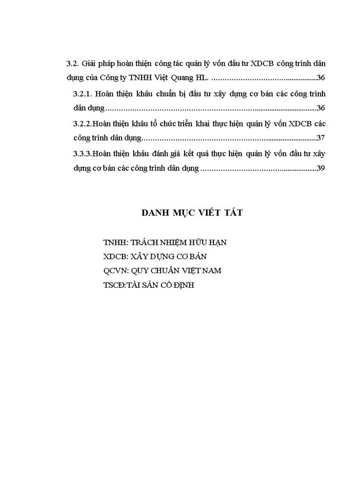 image for page Giải pháp hoàn thiện công tác quản lý vốn đầu tư xdcb công trình dân dụng tại công ty tnhh việt quang hl