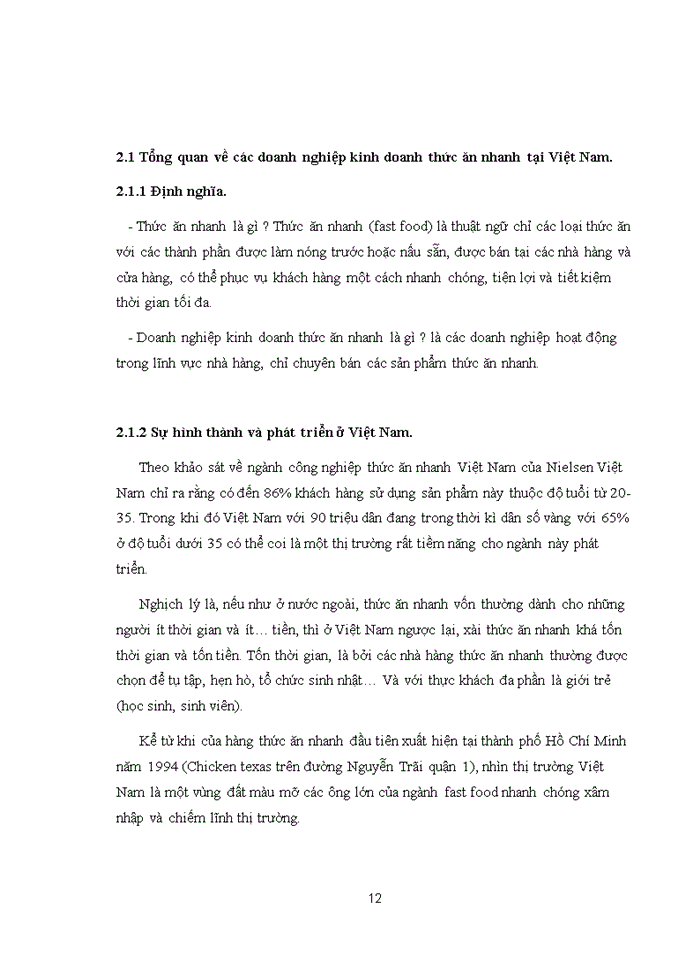 image for page Hoạt động marketing trong các doanh nghiệp kinh doanh thức ăn nhanh tại Việt Nam