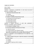 Assessment and recommendation for improving the audit risk evaluation.