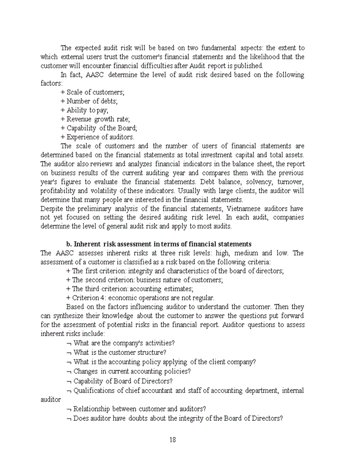 image for page Assessment and recommendation for improving the audit risk evaluation.