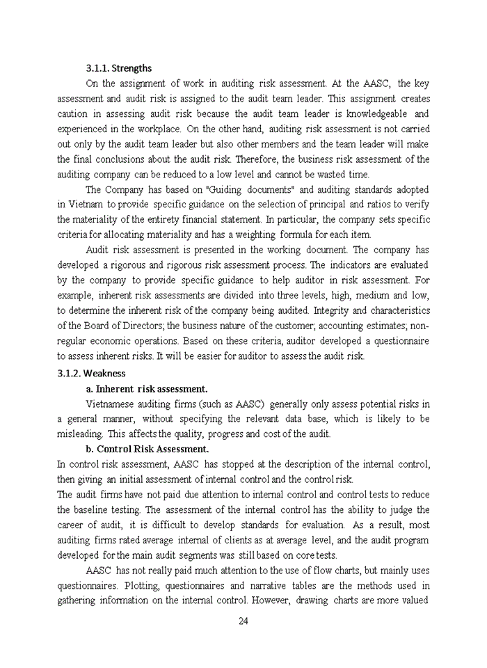 image for page Assessment and recommendation for improving the audit risk evaluation.