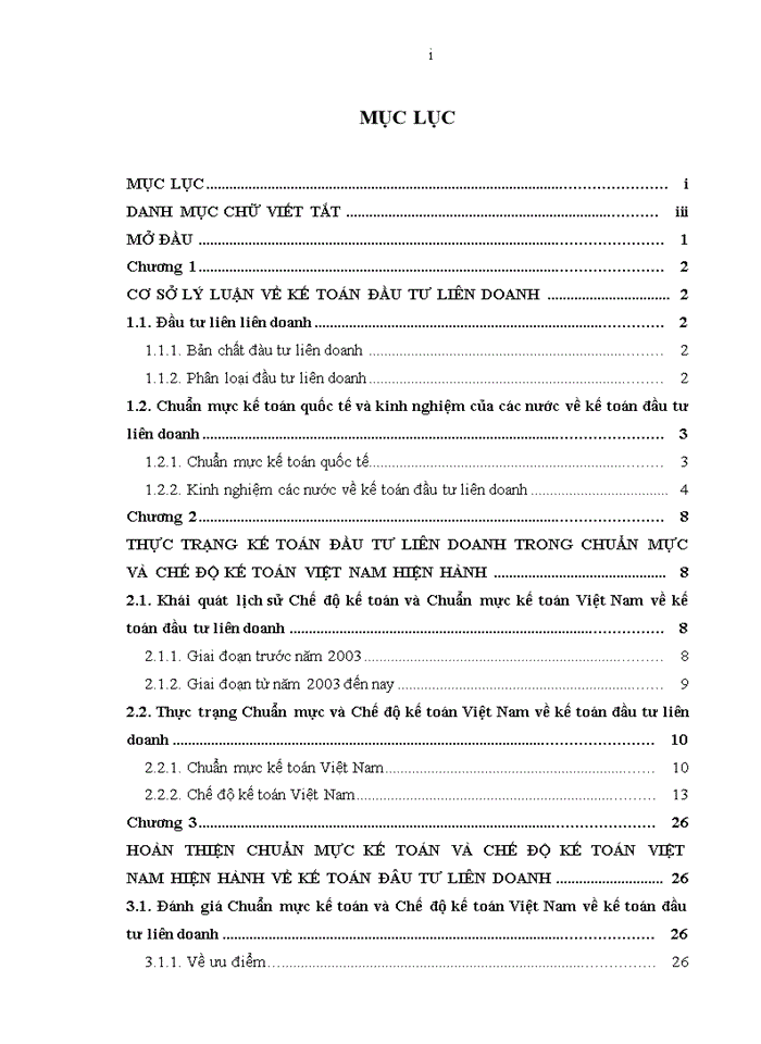 image for page Hoàn thiện kế toán đầu tư liên doanh trong chuẩn mực và chế độ kế toán Việt Nam hiện hành