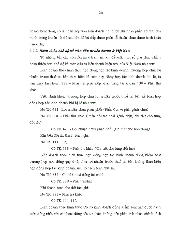 image for page Hoàn thiện kế toán đầu tư liên doanh trong chuẩn mực và chế độ kế toán Việt Nam hiện hành