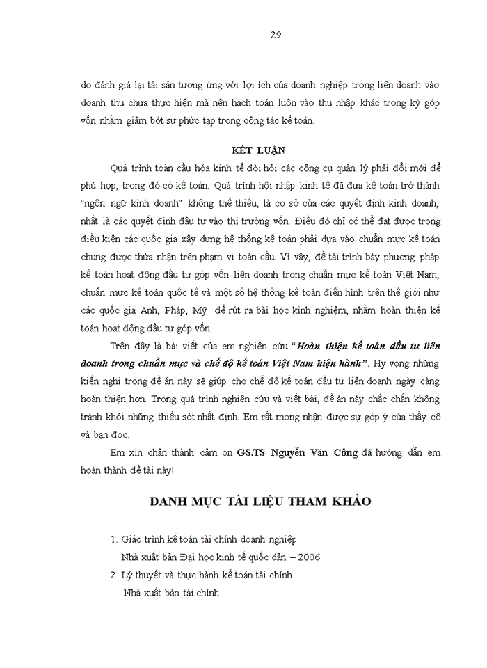 image for page Hoàn thiện kế toán đầu tư liên doanh trong chuẩn mực và chế độ kế toán Việt Nam hiện hành