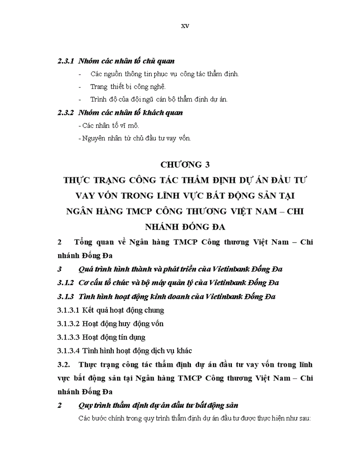 image for page Hoàn thiện công tác thẩm định dự án vay vốn trong lĩnh vực bất động sản tại Ngân hàng TMCP Công thương Việt Nam – Chi nhánh Đống Đa