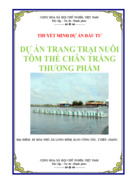Dự án trang trại nuôi tôm thẻ chân trắng thương phẩm