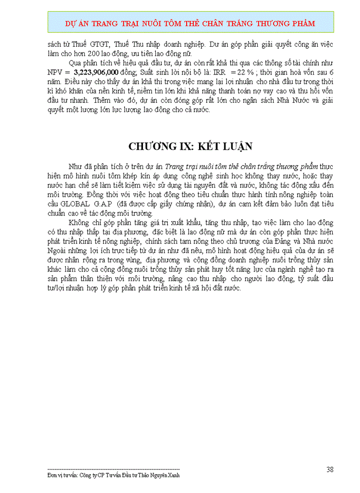 image for page Dự án trang trại nuôi tôm thẻ chân trắng thương phẩm