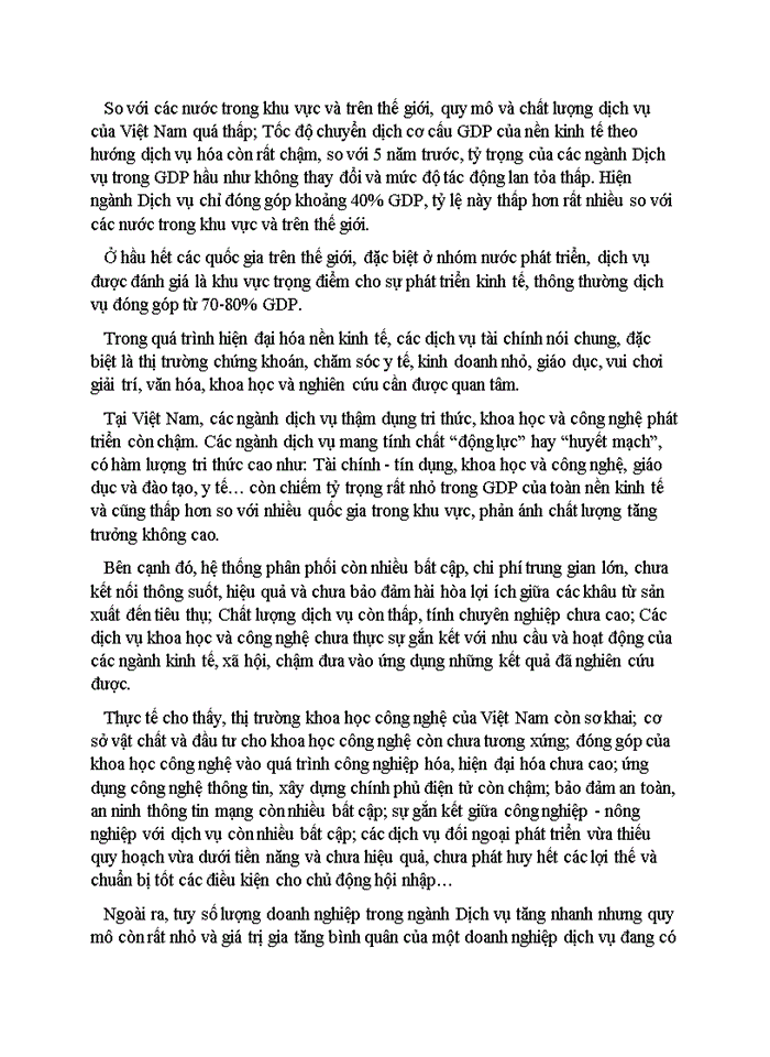image for page Thực trạng phát triển dịch vụ việt nam thời kì đổi mới