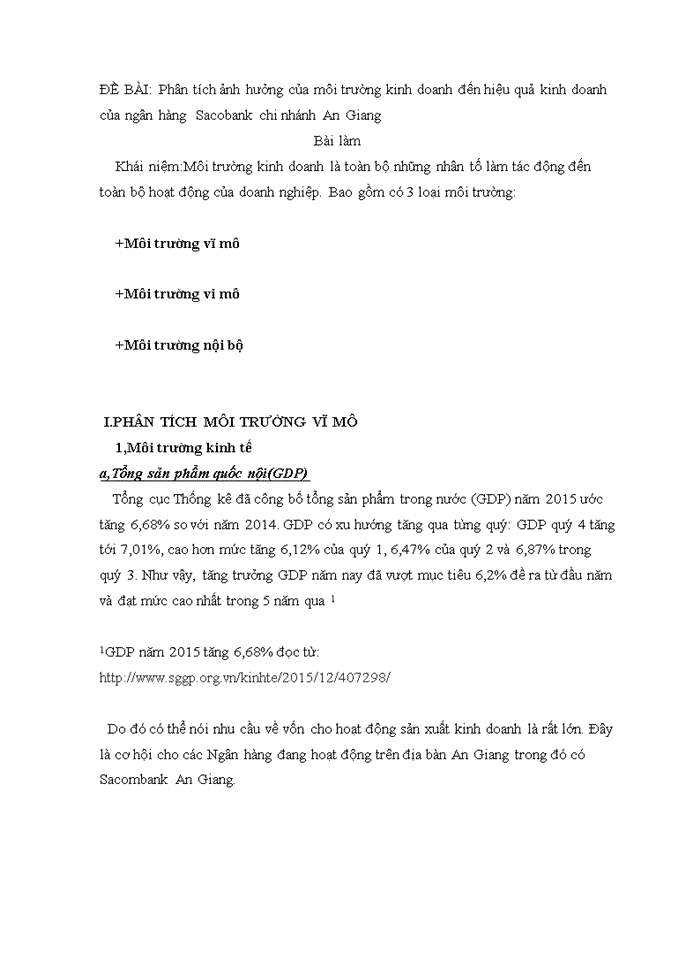 image for page Phân tích ảnh hưởng của môi trường kinh doanh đến hiệu quả kinh doanh của ngân hàng  Sacobank chi nhánh An Giang