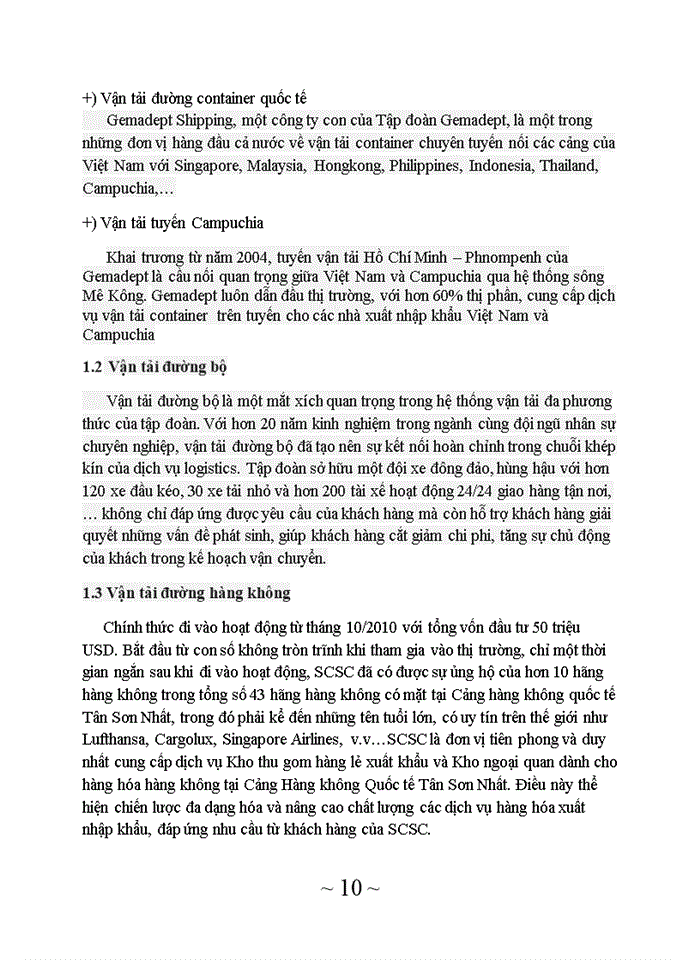 image for page Phân tích thực trạng kinh doanh và cung cấp dịch vụ Logistics của Công ty Gemadept