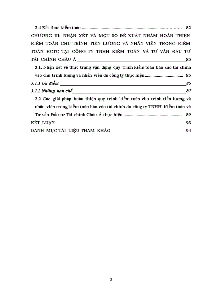 image for page Hoàn thiện quy trình kiểm toán chu trình tiền lương và nhân viên trong kiểm toán BCTC do Công ty TNHH Kiểm toán và Tư vấn đầu tư Tài chính Châu Á