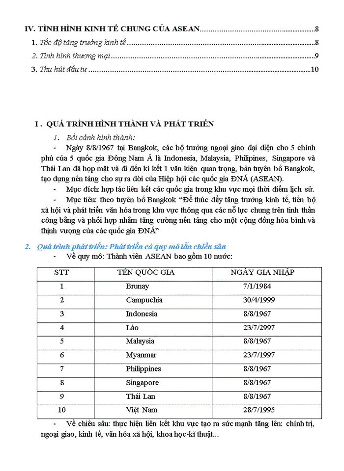 image for page Tình hình kinh tế chung của asean