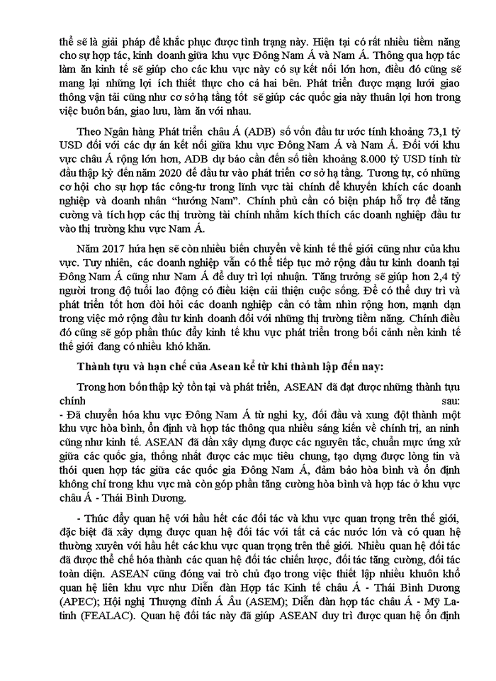 image for page Tình hình kinh tế chung của asean