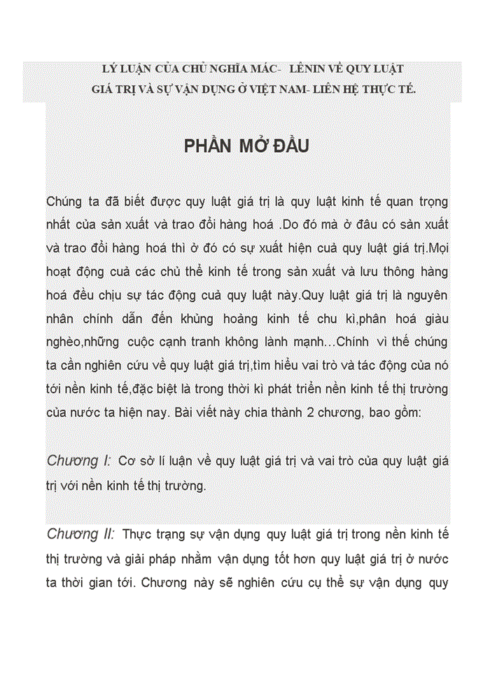 image for page Lý luận của chủ nghĩa mác-   lênin về quy luật giá trị và sự vận dụng ở việt nam- liên hệ thực tế