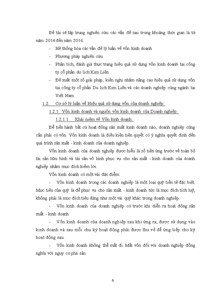 image for page Nâng cao hiệu quả sử dụng vốn tại Công ty Cổ phần Du lịch Kim Liên