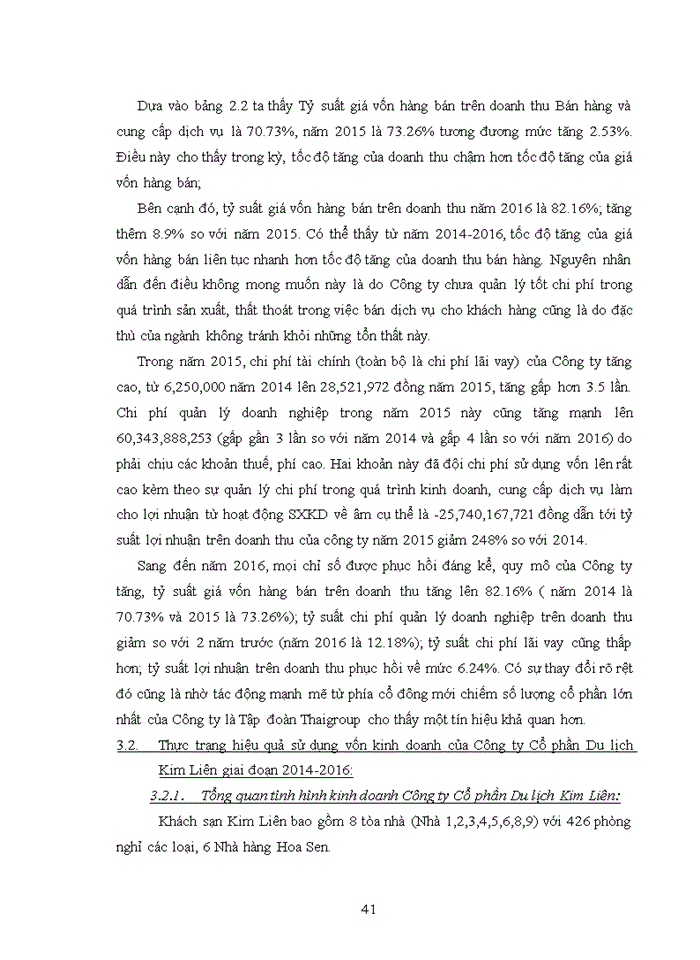 image for page Nâng cao hiệu quả sử dụng vốn tại Công ty Cổ phần Du lịch Kim Liên