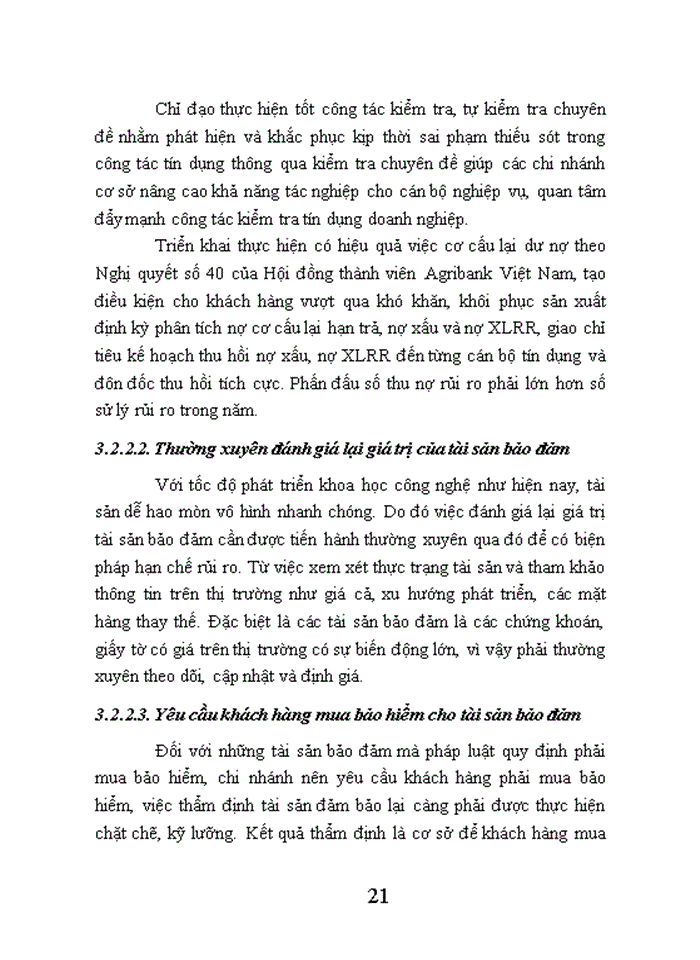 image for page Quản lý chất lượng tín dụng tại Ngân hàng Nông nghiệp và Phát triển nông thôn Việt Nam – Chi nhánh Bắc Giang