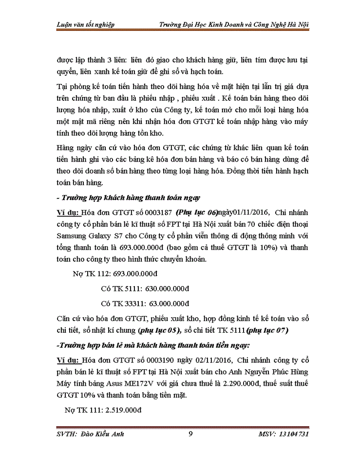 image for page Kế toán bán hàng và xác định kết quả bán hàng tại Chi nhánh công ty cổ phần bán lẻ kĩ thuật số FPT tại Hà Nội