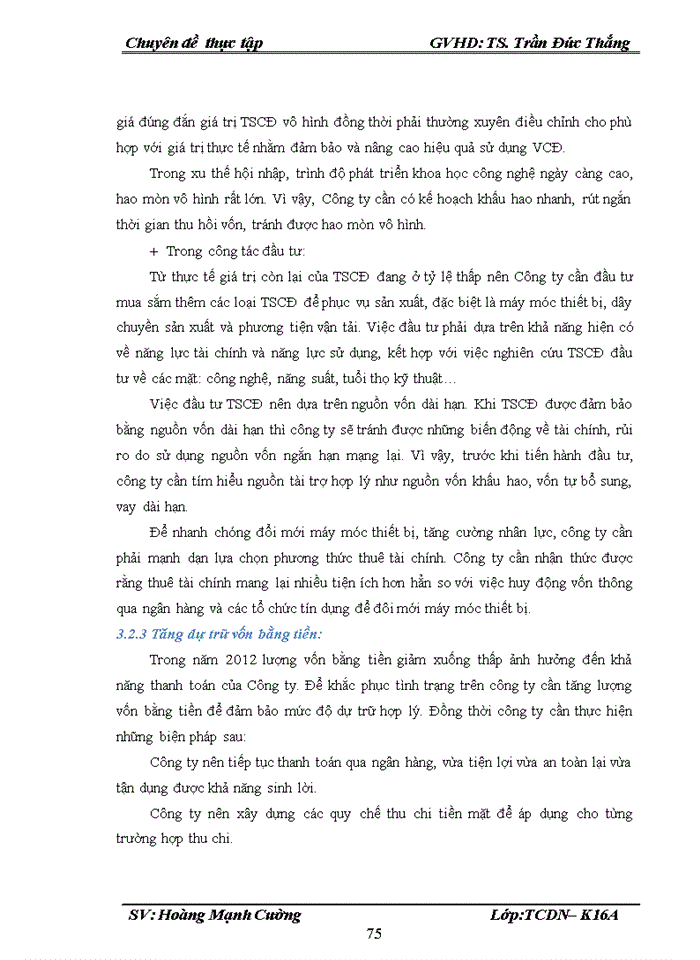 image for page Một số giải pháp nâng cao hiệu quả sử dụng vốn kinh doanh của công ty Cổ phần mía đường Nông Cống