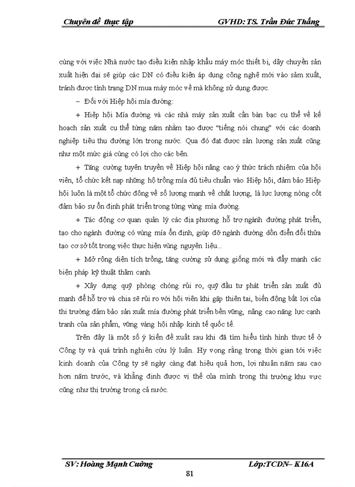 image for page Một số giải pháp nâng cao hiệu quả sử dụng vốn kinh doanh của công ty Cổ phần mía đường Nông Cống