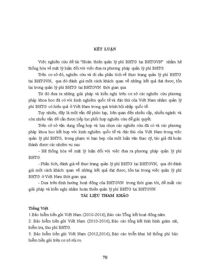 image for page Quản lý phí Bảo hiểm tiền gửi tại Bảo hiểm tiền gửi Việt Nam