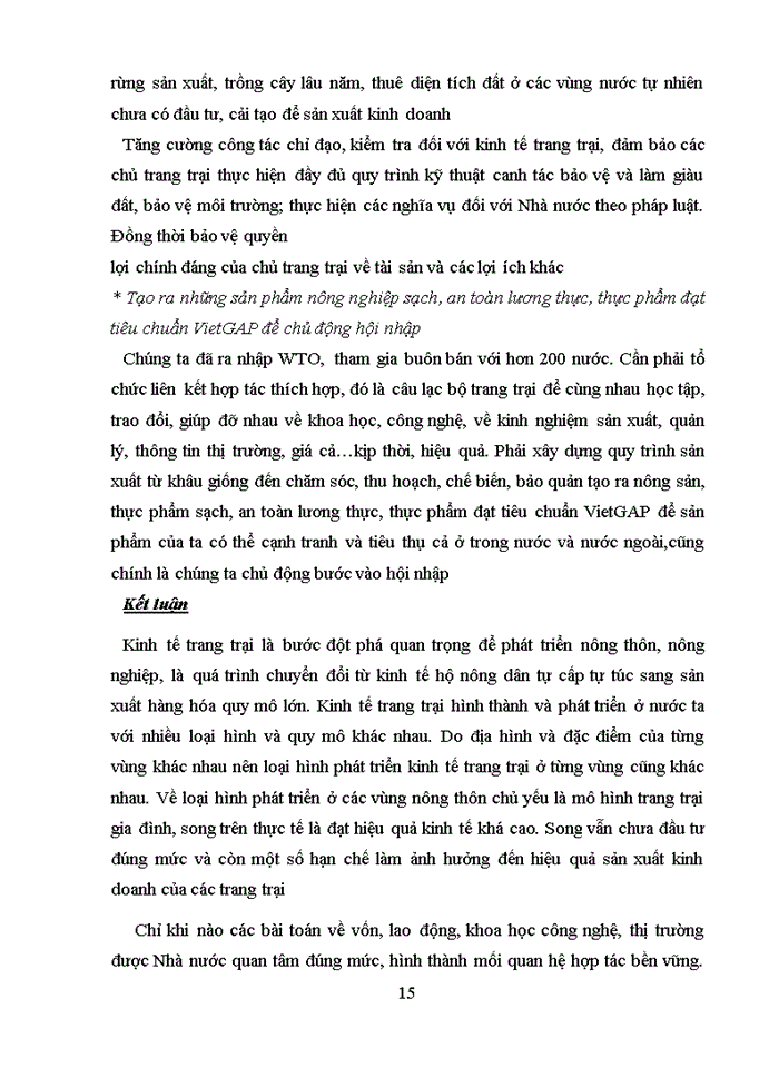 image for page Phân tích những thuận lợi, khó khăn trong phát triển kinh tế trang trại ở Việt Nam hiện nay