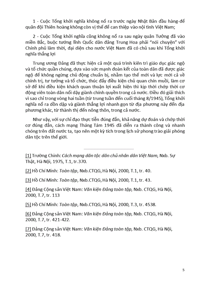 image for page Nghệ thuật tạo thời cơ và chớp thời cơ của Đảng trong Cách mạng tháng Tám năm 1945