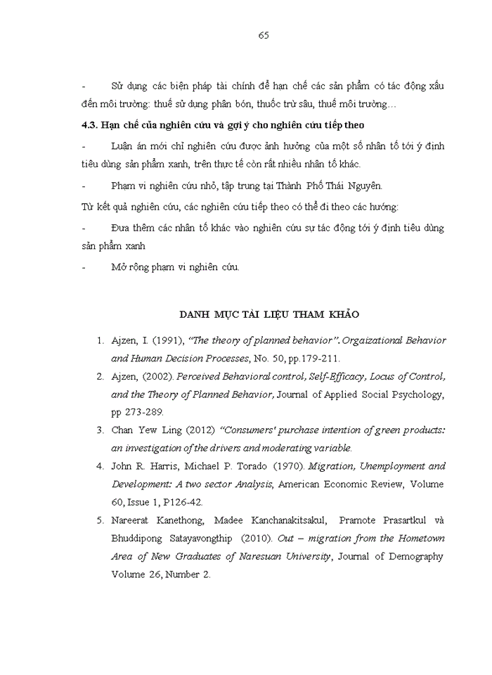 image for page Nghiên cứu nhân tố ảnh hưởng đến ý định tiêu dùng xanh của cư dân tại thành phố Thái Nguyên