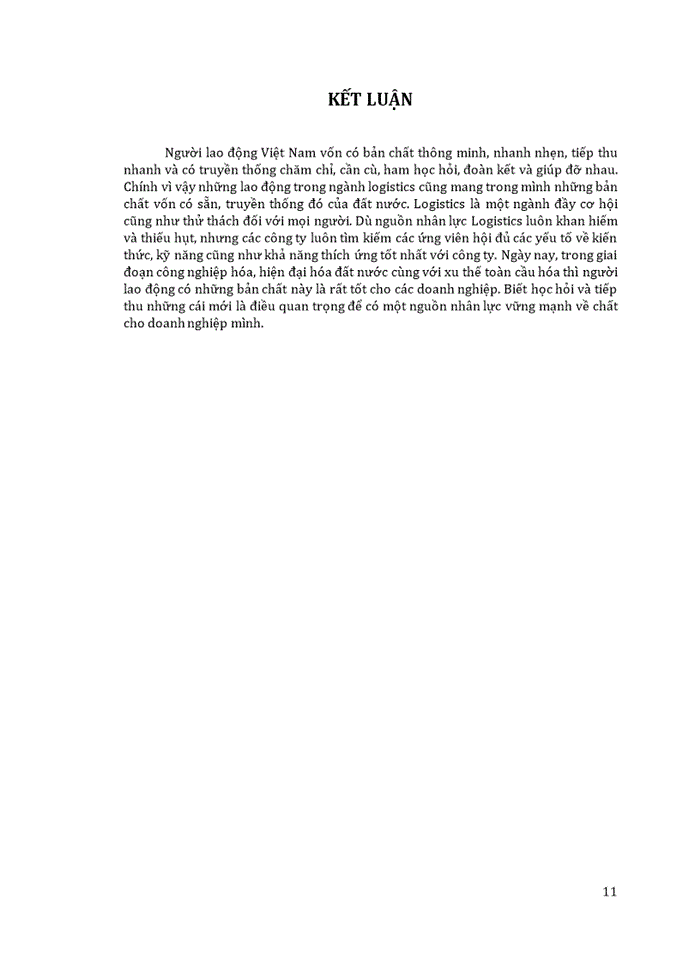 image for page Thực trạng nguồn nhân lực Logistics Việt Nam