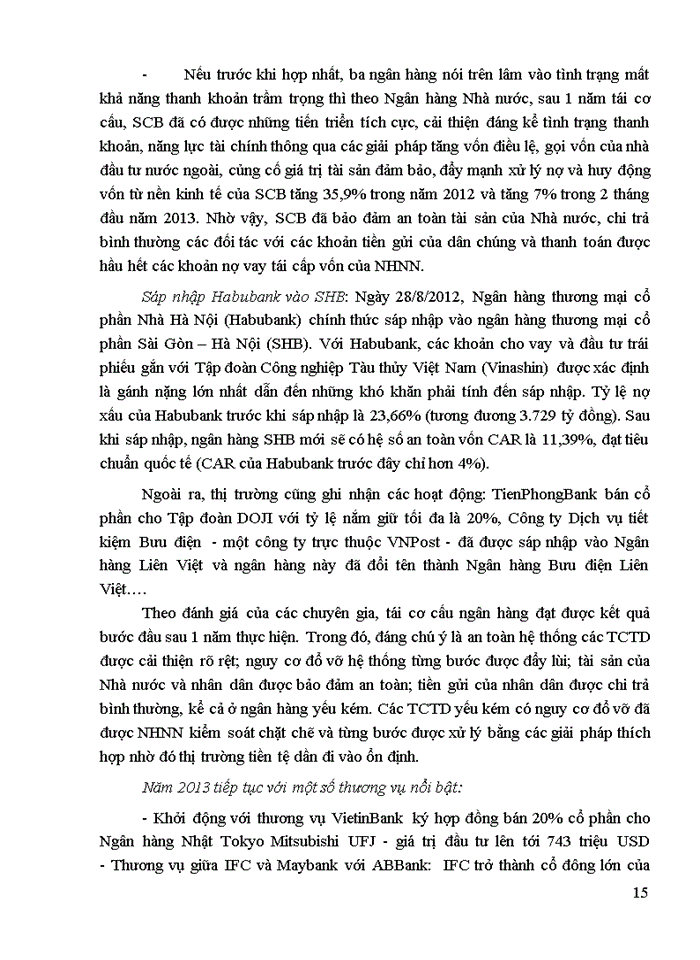 image for page Lý thuyết chung về M&A Thương vụ M&A Ngân hàng nổi tiếng trên thế giới Tình hình M&A tại các NHTM VN 2005 – nay
