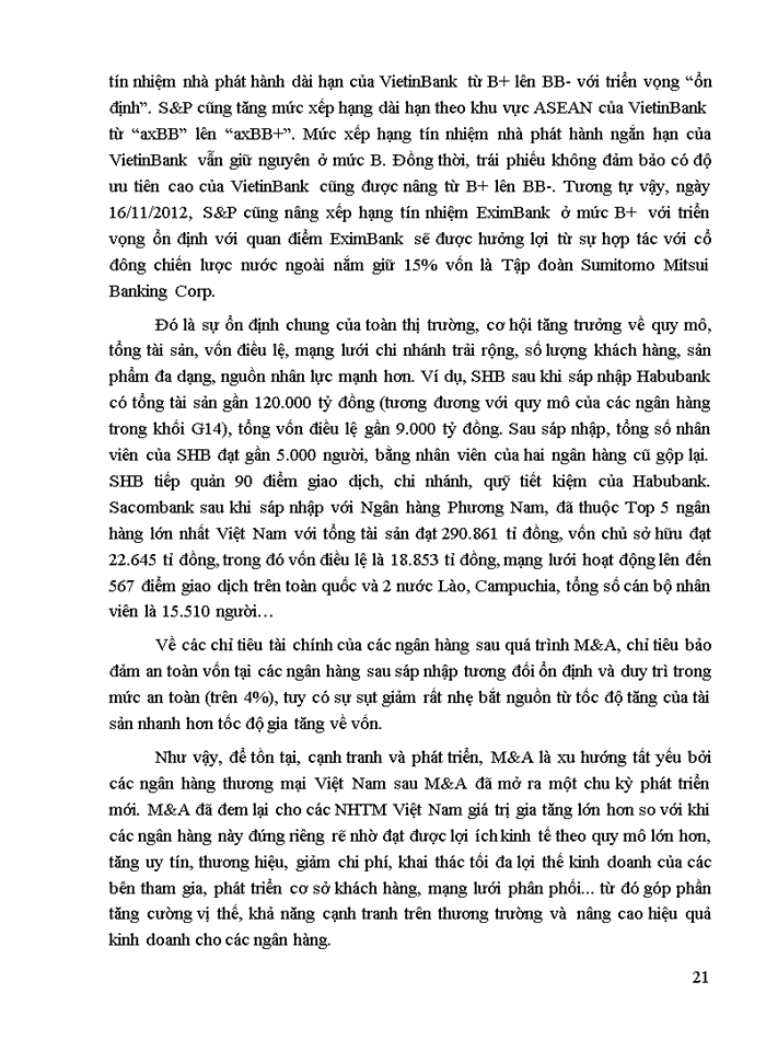 image for page Lý thuyết chung về M&A Thương vụ M&A Ngân hàng nổi tiếng trên thế giới Tình hình M&A tại các NHTM VN 2005 – nay