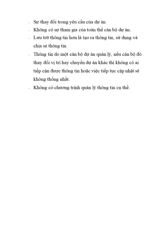 image for page Những nguyên nhân dẫn đến thất bại của quản trị thông tin dự án