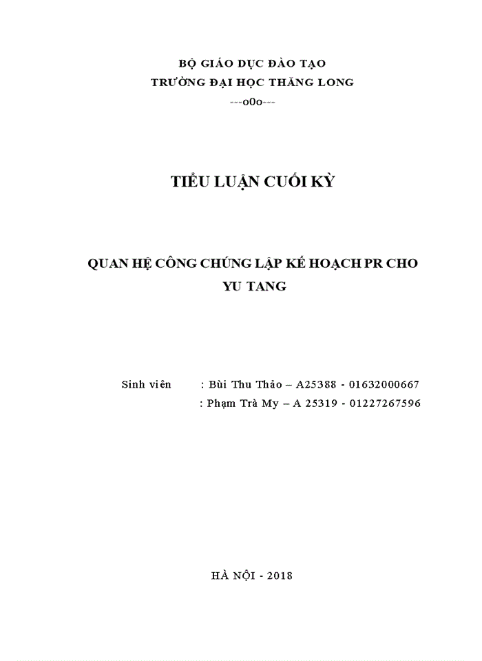 image for page Quan hệ công chúng lập kế hoạch pr cho yu tang