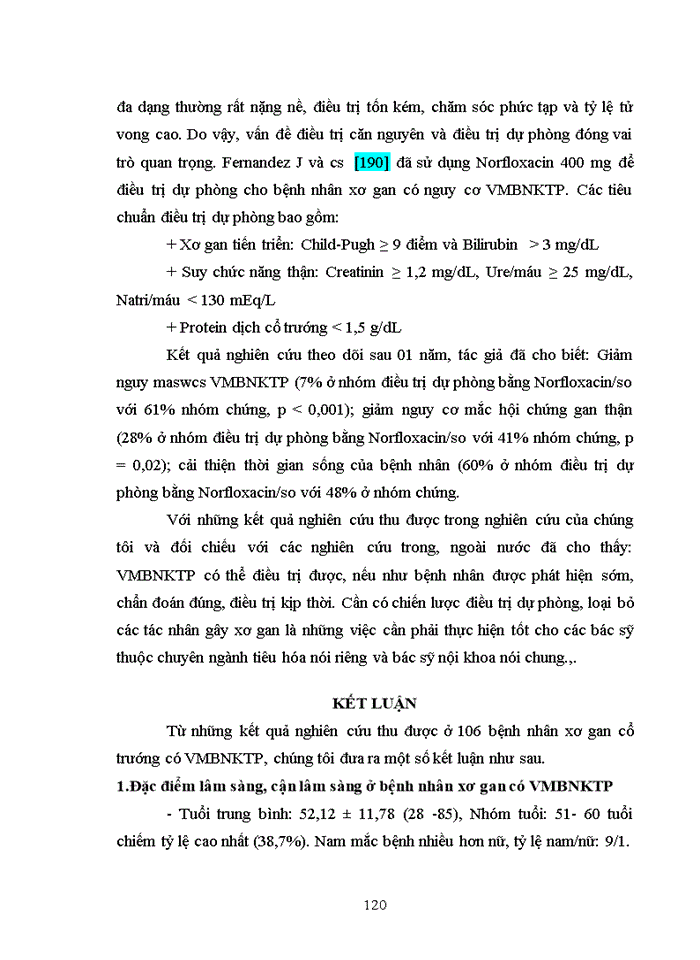 image for page Nghiên cứu đặc điểm lâm sàng, cận lâm sàng và điều trị ở bệnh nhân xơ gan có biến chứng viêm màng bụng nhiễm khuẩn tự phát
