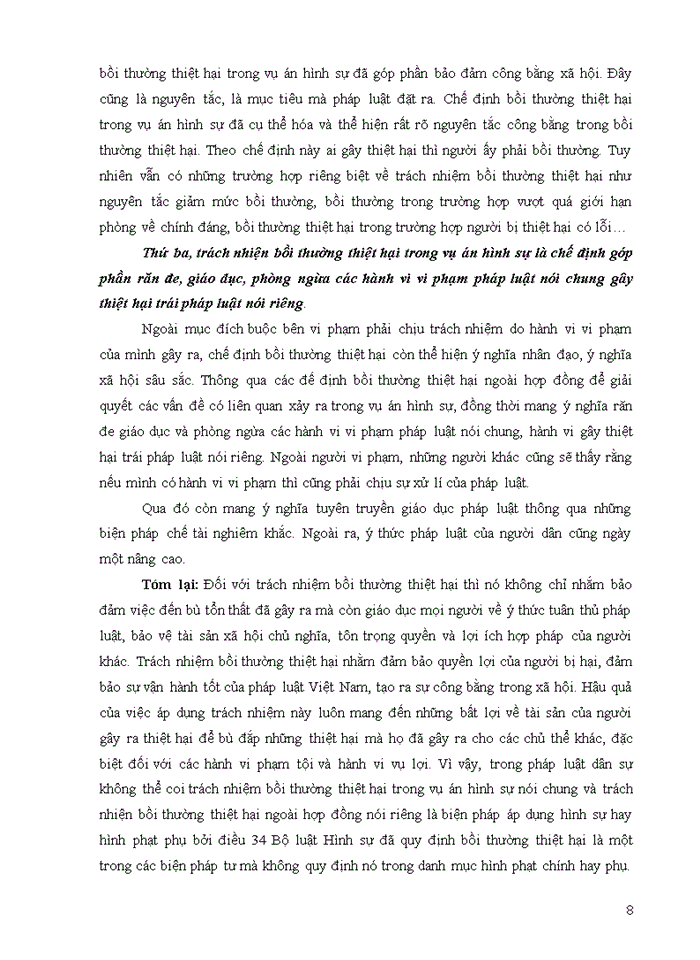image for page Những quy định của pháp luật về trách nhiện bồi thường thiệt hại trong vụ án hình sự và bình luận khoa học về những điểm mới trong BLDS 2015