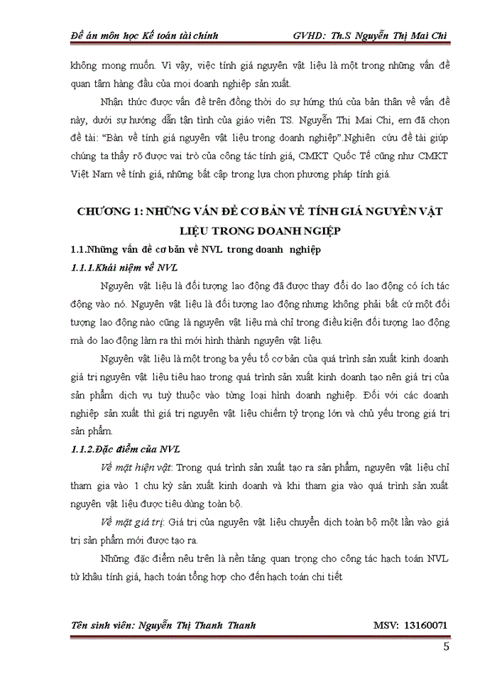 image for page Bàn về tính giá nguyên vật liệu trong doanh nghiệp