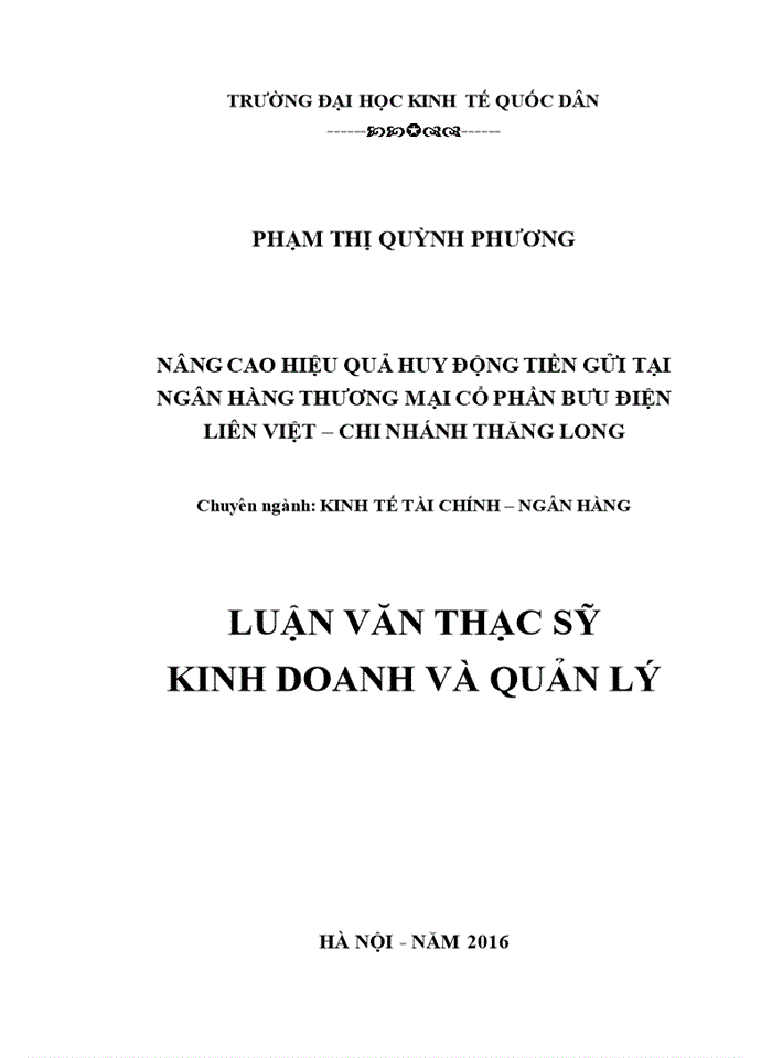 image for page Nâng cao hiệu quả huy động tiền gửi tại Ngân hàng TMCP Bưu điện Liên Việt – Chi nhánh Thăng Long