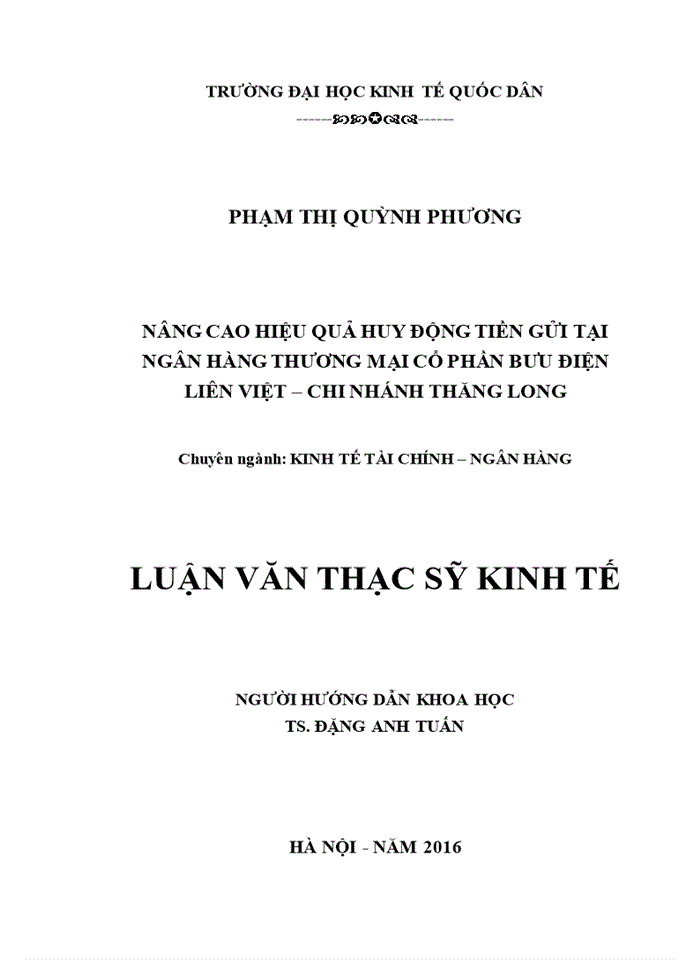 image for page Nâng cao hiệu quả huy động tiền gửi tại Ngân hàng TMCP Bưu điện Liên Việt – Chi nhánh Thăng Long