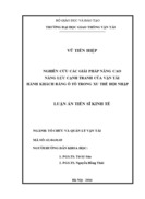 Nghiên cứu các giải pháp nâng cao năng lực cạnh tranh của vận tải hành khách bằng ô tô trong xu thế hội nhập
