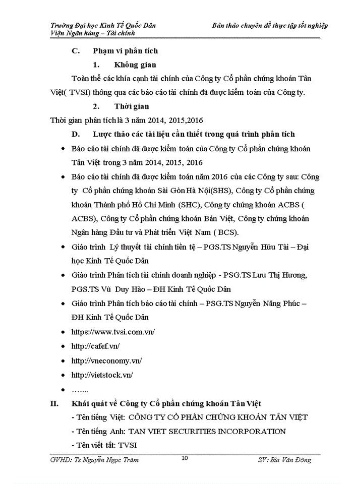 image for page Phân tích đánh giá tình hình tài chính Công ty Cổ phần chứng khoán Tân Việt trong giai đoạn 2014-2016