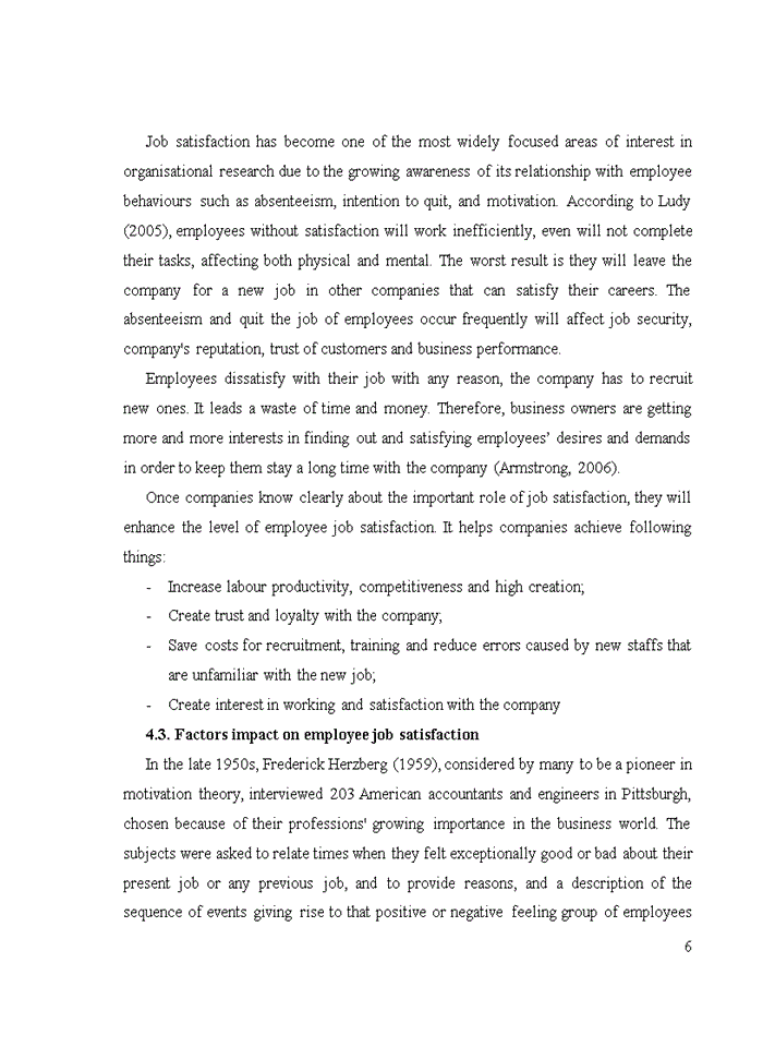 image for page Employee job satisfaction at syrena vietnam investment and development joint stock compnay