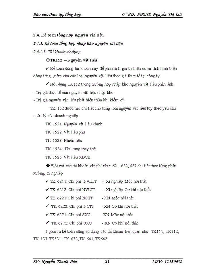 image for page Hoàn thiện kế toán nguyên vật liệu tại Công ty Cổ phần Nội thất Nam Thắng