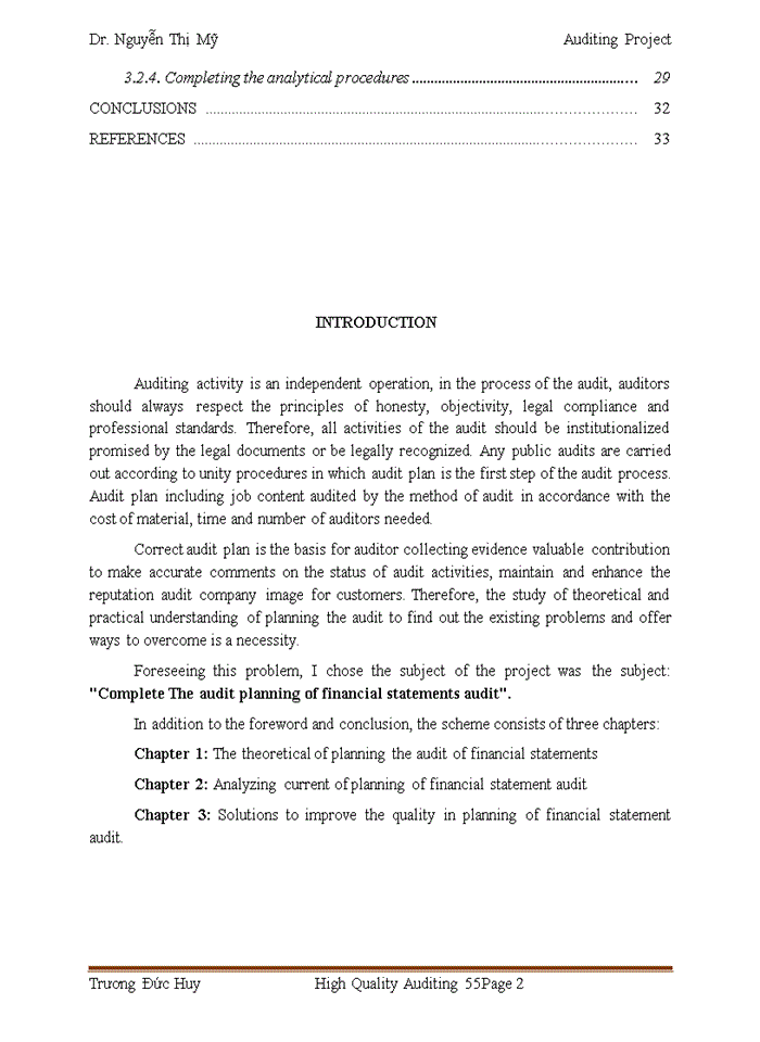 image for page Complete The audit planning of financial statements audit