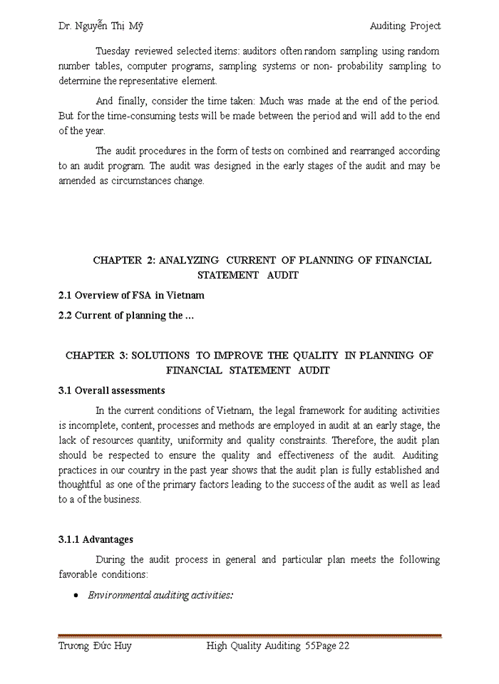 image for page Complete The audit planning of financial statements audit